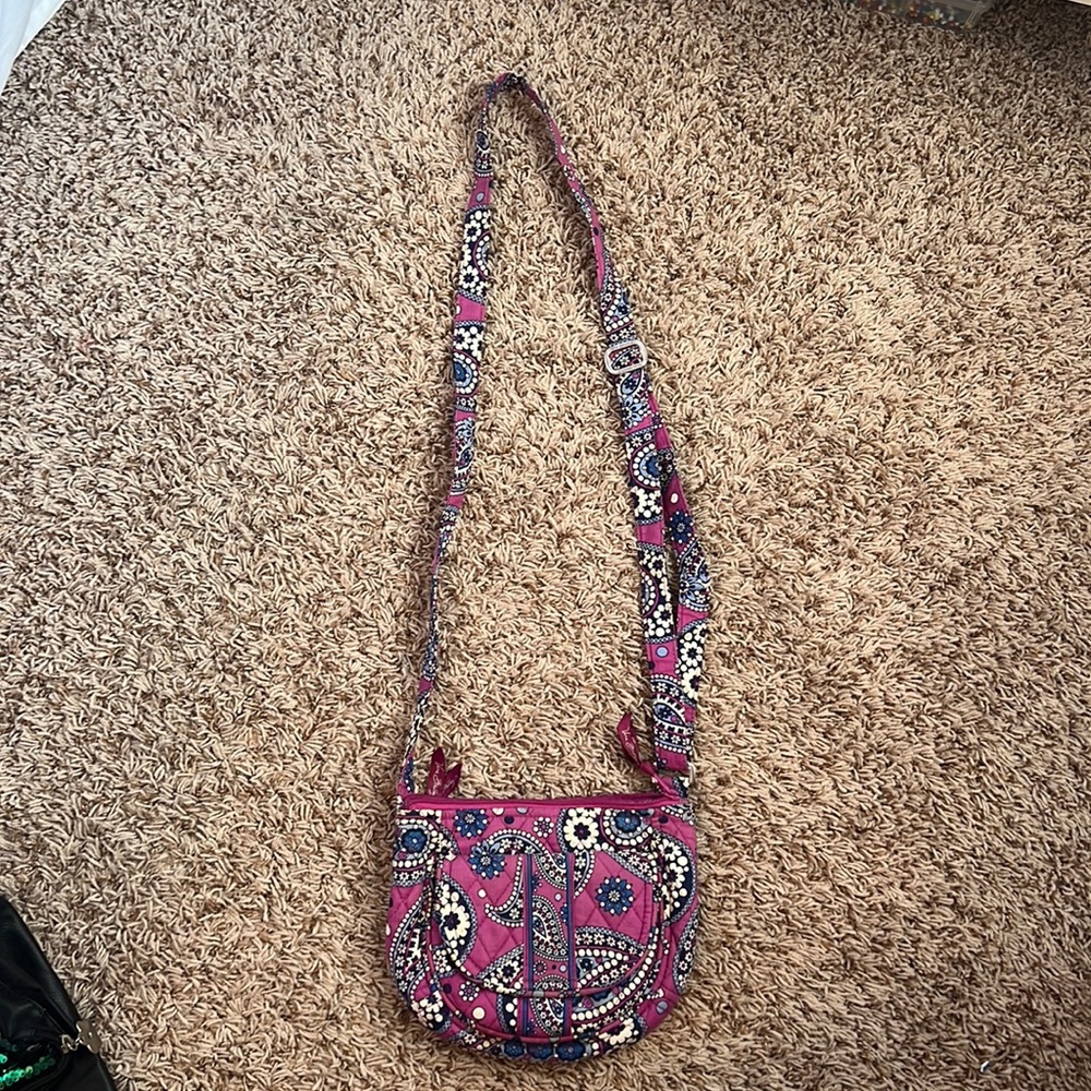 Vera Bradley purple and blue crossbody bag
